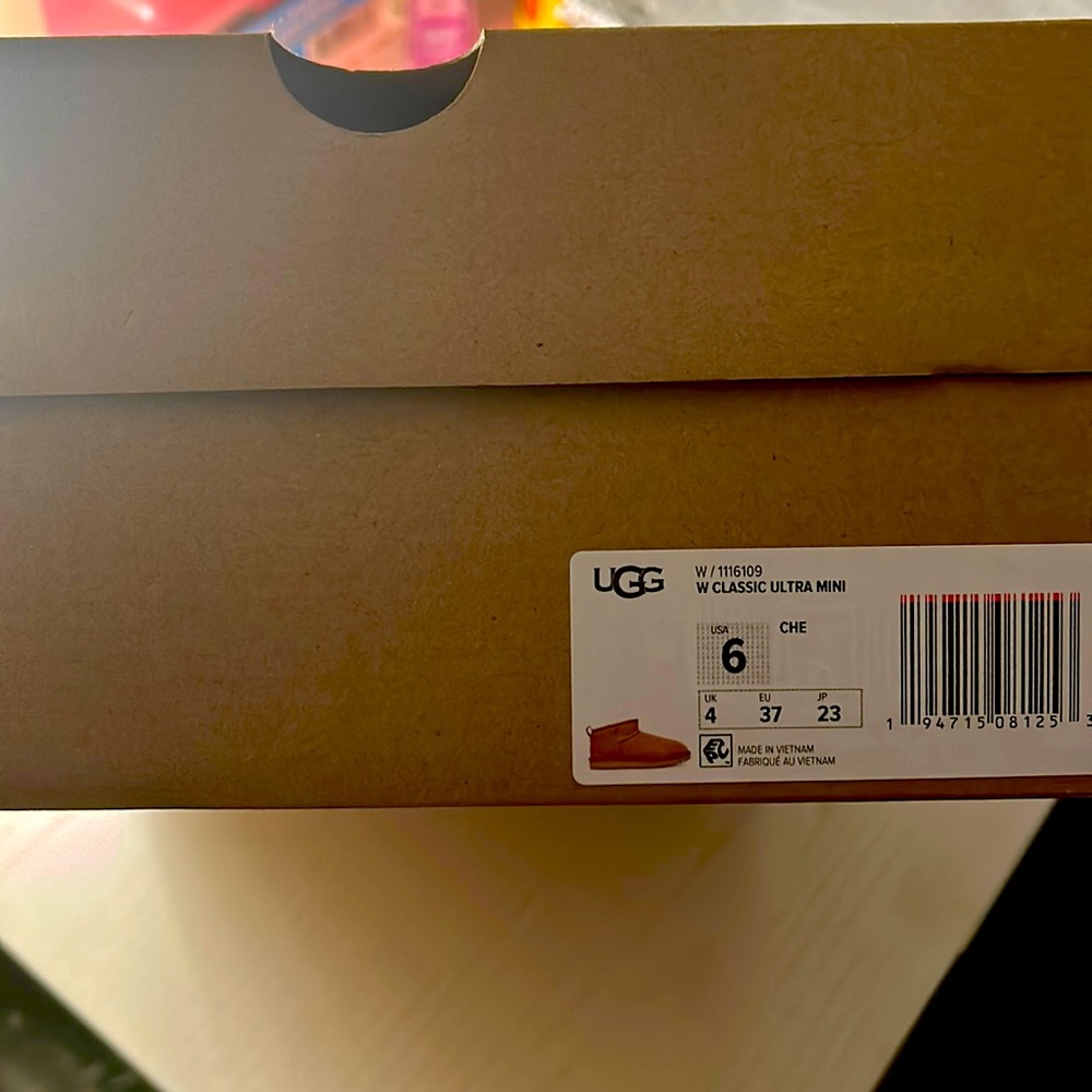 UGG classic ultra mini. Brand new. Size 6